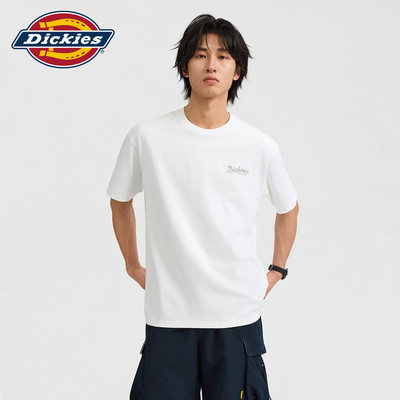 Dickies帝酷适宽松休闲上衣男生圆领印花百搭半袖t恤衫男女情侣