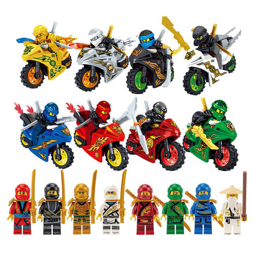 塑料积木忍者人仔儿童生日蛋糕装饰摆件插件男孩周岁烘焙装扮插牌