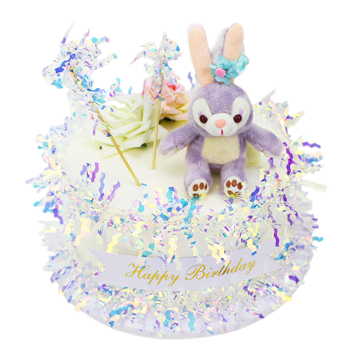 炫彩围边生日派对兔子甜品台布置