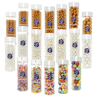 烘焙装 饰圆珠彩珠 扮珍珠 4mm7mm10mm珠糖蛋糕装 彩色食用糖珠130g