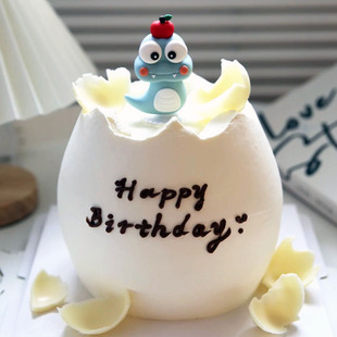 蛇宝宝满月一百天生日蛋糕装饰摆件儿童男孩女孩周岁烘焙装扮公仔