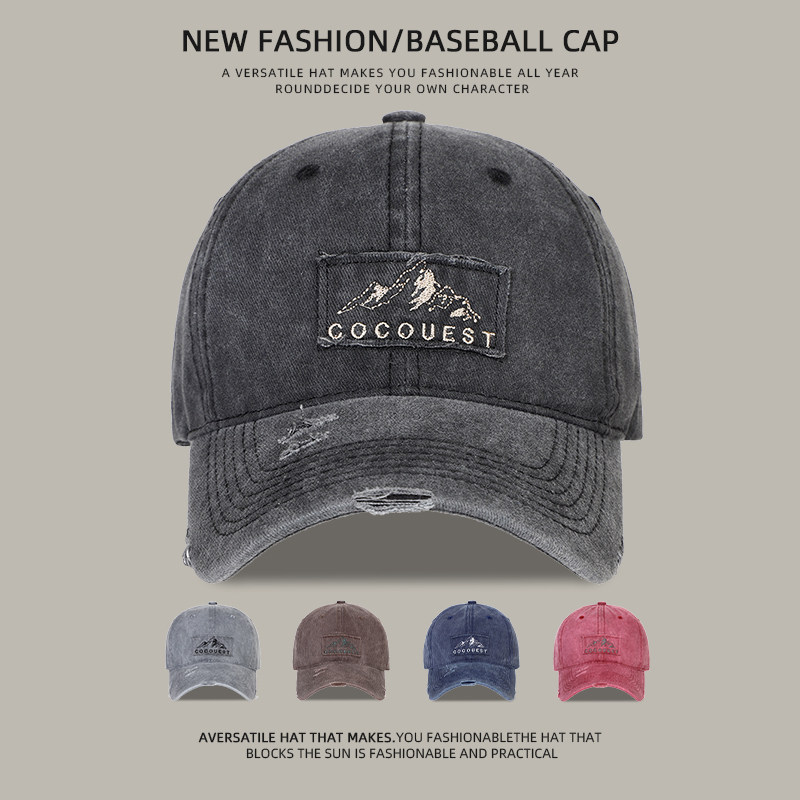 美式复古水洗做旧字母刺绣棒球帽子女百搭显脸小遮阳防晒鸭舌帽男,服饰配件/皮带/帽子/围巾,帽子,淘宝优惠券,粉丝福利购,淘宝优惠卷