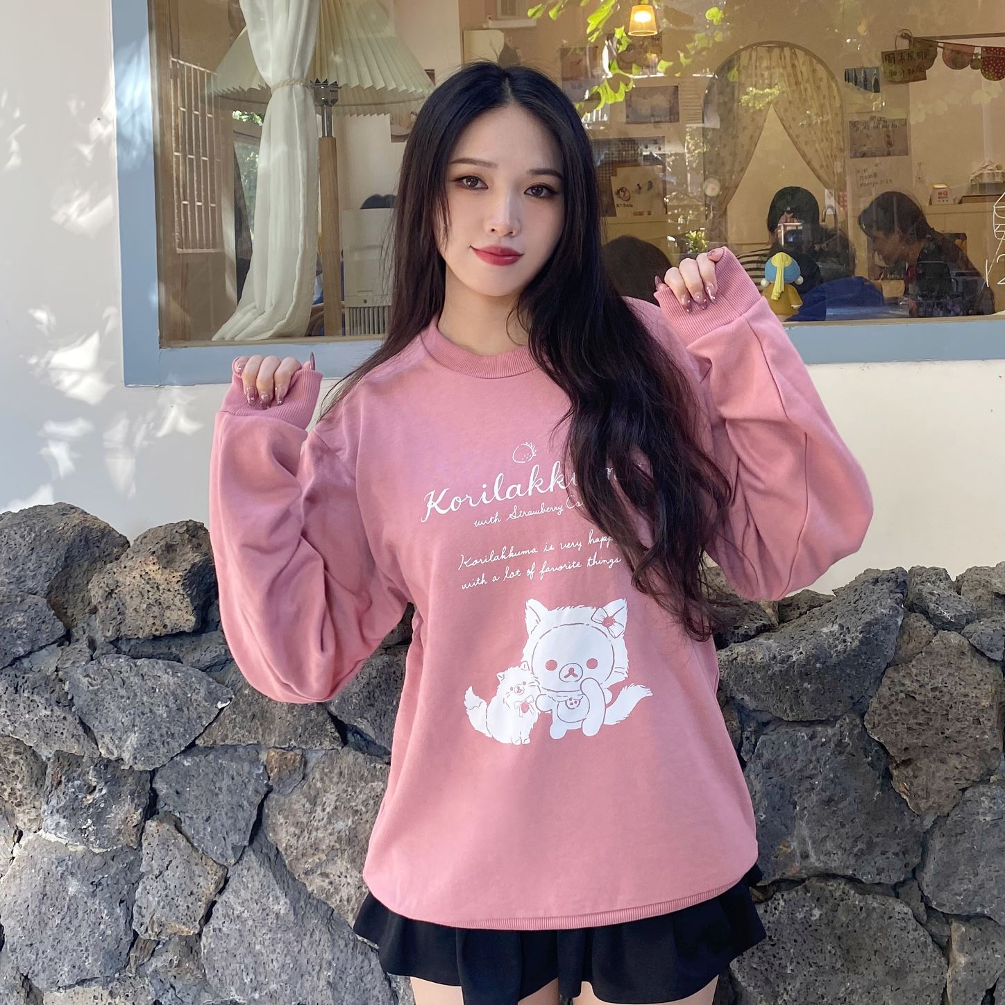 松弛熊轻松熊长袖卫衣出口日本