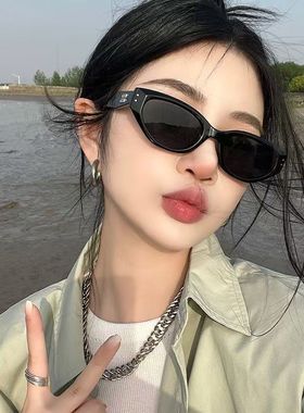 【欢欢专享】【送收纳袋】新款欧美墨镜猫系猫眼墨镜辣妹黑色