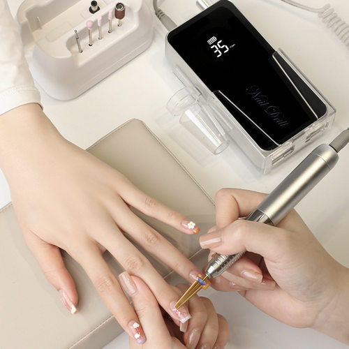 小红书同款美甲打磨机空心杯现货便携式美甲店超静音 打磨机