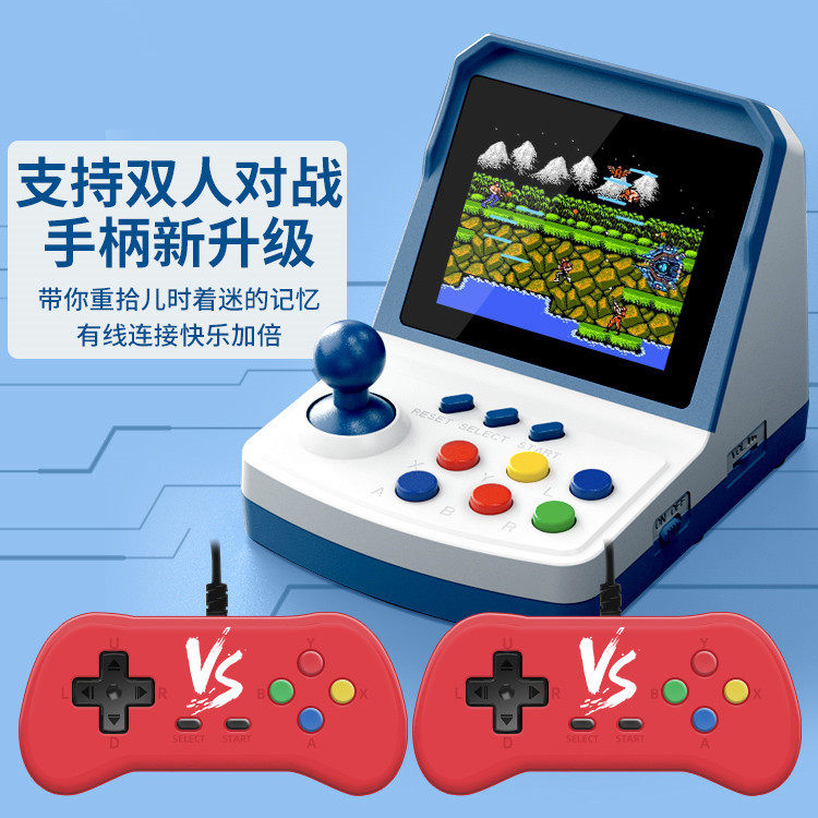 热销款A6Plus游戏机迷你小街机益智儿童家用双人3.2英寸怀旧复古