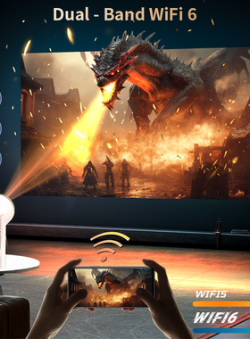 跨境新款HY-10投影仪音响全高清电动对焦支持4KWiFi投影机卧室720