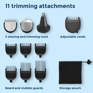 跨境新品3合1胡须修剪器套装男士理容工具雕刻推剪鼻毛器