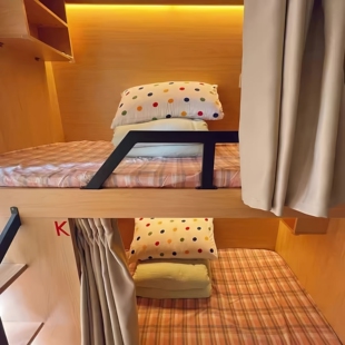 学生宿舍上下铺粘贴式滑轨床帘寝室太空舱柜子床环保遮光布无涂层