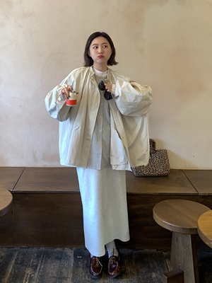 SIYUAN可爱斗篷廓形防风外套