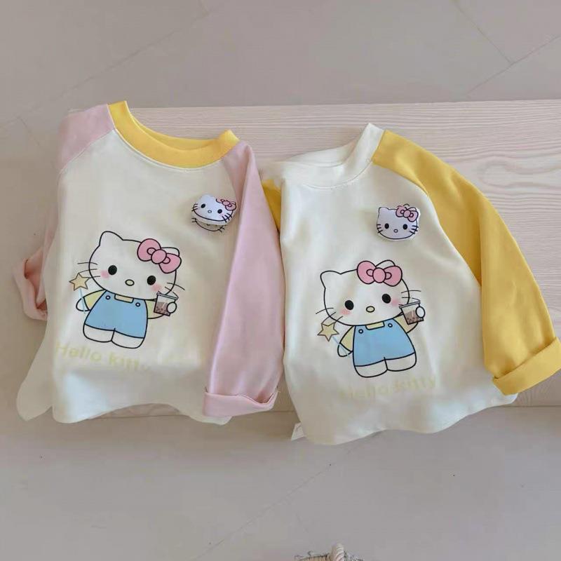 春秋儿童长袖上衣立体KT猫