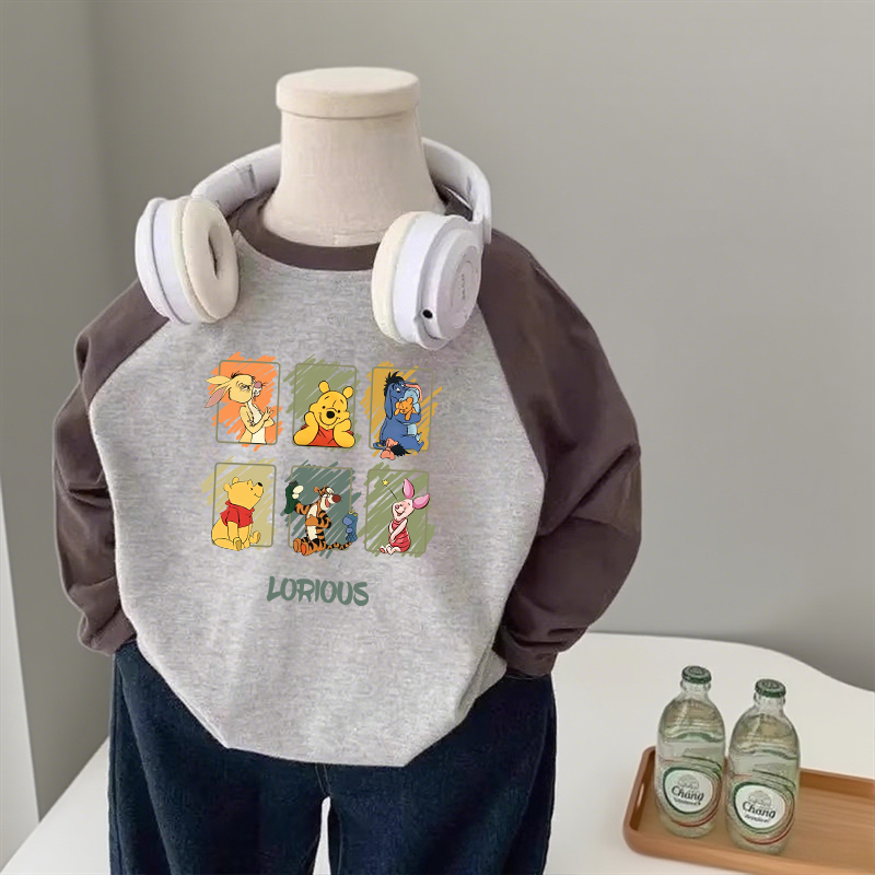 维尼熊男女童纯棉长袖T恤