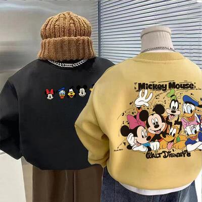 A类男童卡通印花加绒卫衣