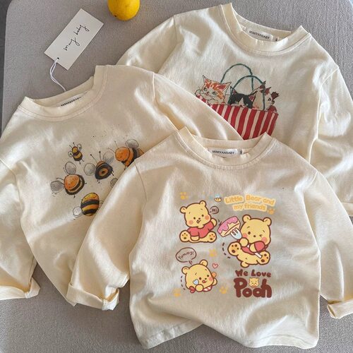 儿童可爱卡通印花长袖AT恤