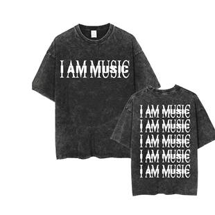 Carti Playboi T恤男女上衣 Retro MUSIC欧美潮牌短袖 Washed