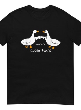 Untitled Goose Game无名鹅游戏趣味字母潮流休闲圆领短袖T恤男女