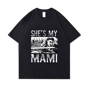 Rhea Ripley MAMI SHE S MY夏季创意趣味时尚短袖T恤男女上衣潮流