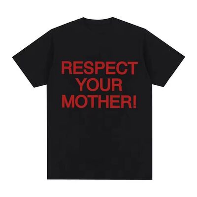 Respect Your Mother 尊重你的母亲字母印花短袖T恤男女夏季上衣