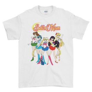 Sailor Moon夏季时尚卡通可爱卡哇伊原宿风美少女战士纯棉T恤男