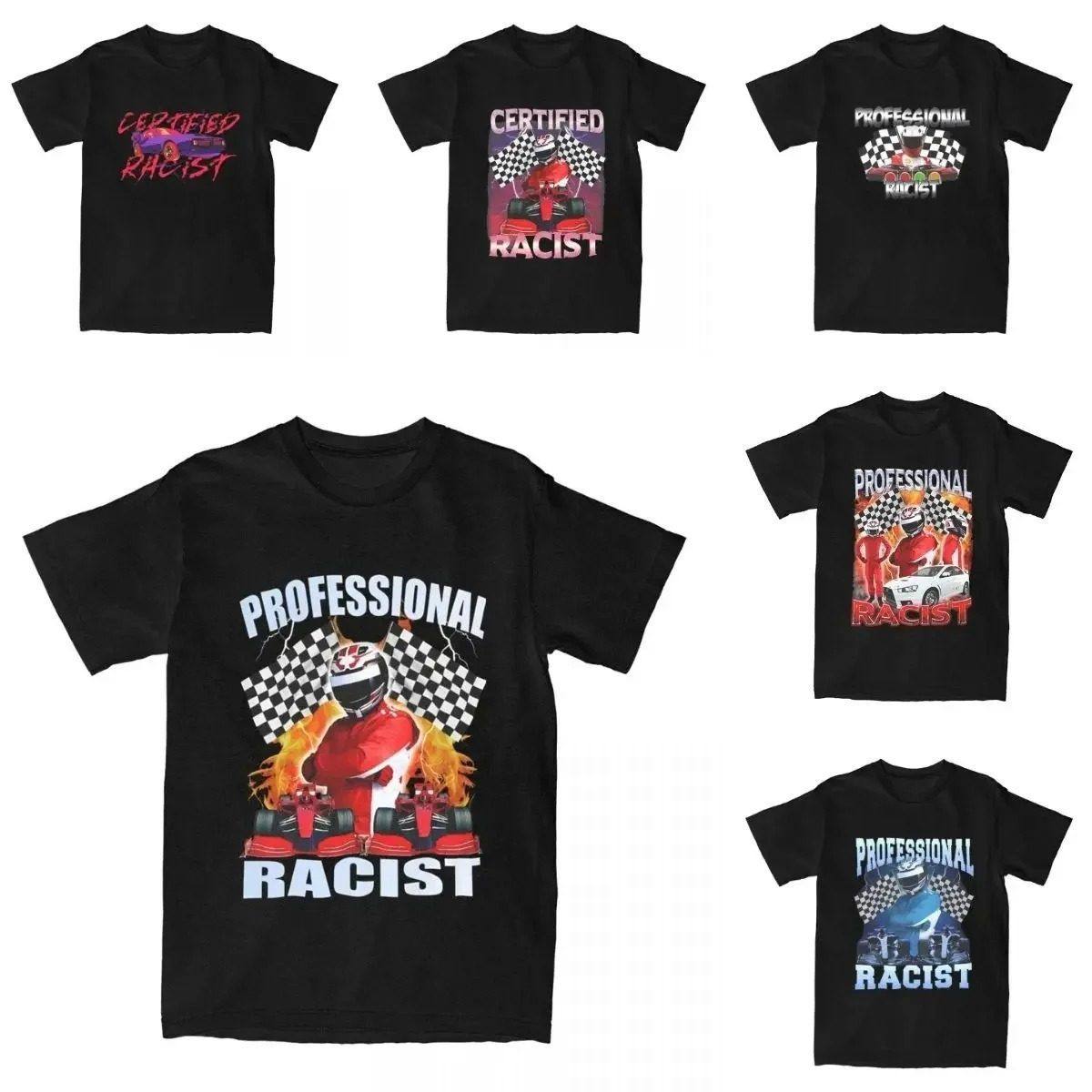 Professional Racist T-Shirts欧美时尚赛车手图案圆领短袖T恤男,男装,T恤,淘宝优惠券,粉丝福利购,淘宝优惠卷