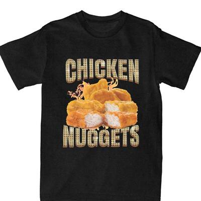 Chicken Nuggets Lover欧美创意趣味鸡块爱好者休闲短袖T恤男上衣