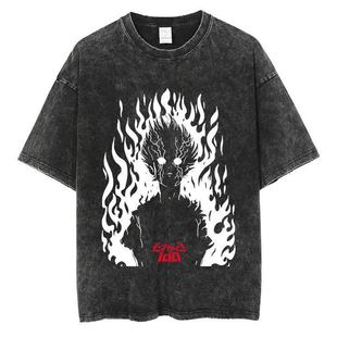 Anime Mob Psycho 100 Washed T-Shirt动漫周边情侣上衣T恤