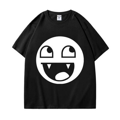 Epic Face Domo Kun夏季创意趣味表情包图案纯棉短袖T恤男女上衣