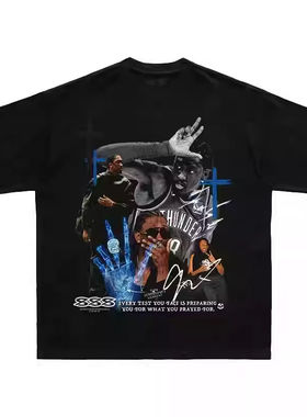 「Jalen Williams」杰伦威廉姆斯美式复古篮球T恤短袖小领口