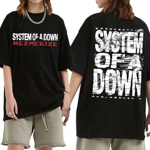 Rock Band System of A Down T Shirt摇滚乐队字母休闲T恤男女ins