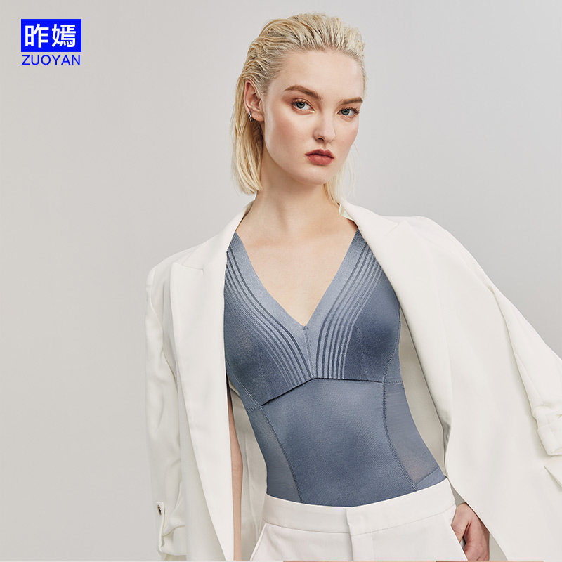 舒适型塑身上衣超薄大胸显小性感塑身衣超弹微塑束腰夏季美背背心
