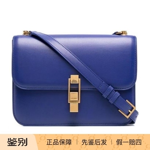 代购 Saint CARRE皮革肩背包正品 26春夏蓝色女士LE 633214 Laurent