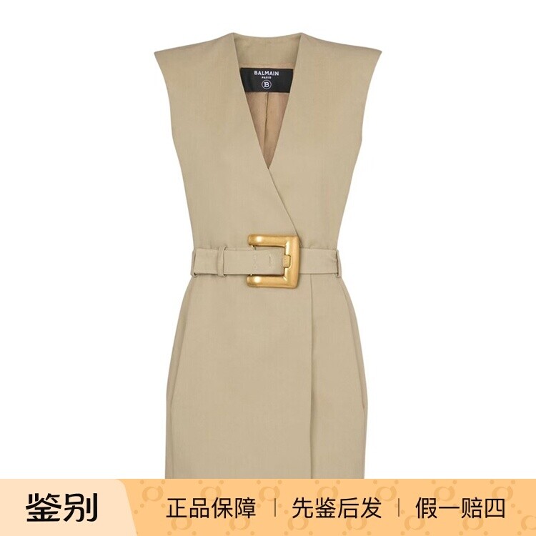 balmain巴尔曼 26春夏女士无袖连衣裙正品代购GF1R5168CG430AN