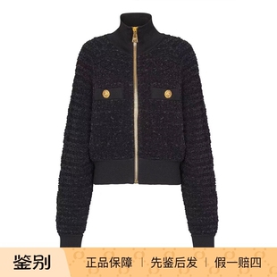 FF0TE200KJ 代购 balmain 巴尔曼25秋冬黑色拉链女士飞行员夹克正品