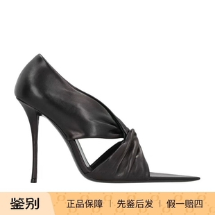 黑色女士露趾高跟凉鞋 25秋冬 827668AADF01000 Laurent Saint