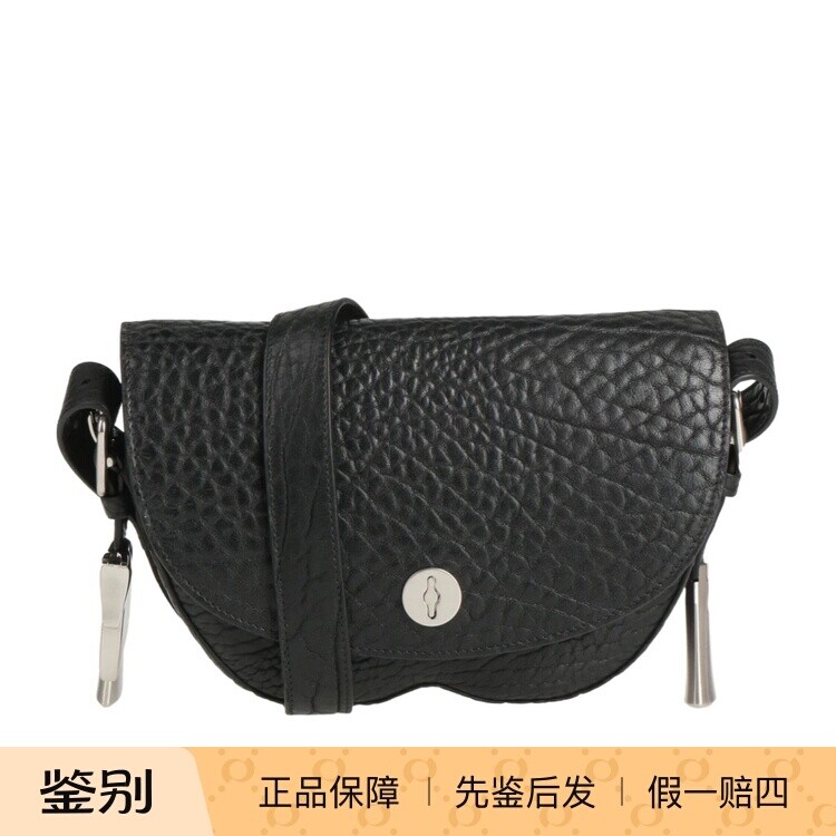 Burberry博柏利26春夏黑色女士中号马鞍单肩包正品代购45865967WR