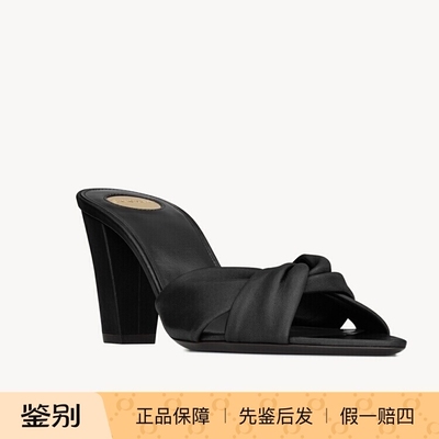 圣洛朗26春夏黑色高跟凉鞋正品