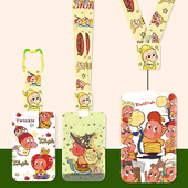 可爱伸缩挂绳卡套挂脖防丢身份证件套门禁公交地铁伸缩扣挂包吊牌