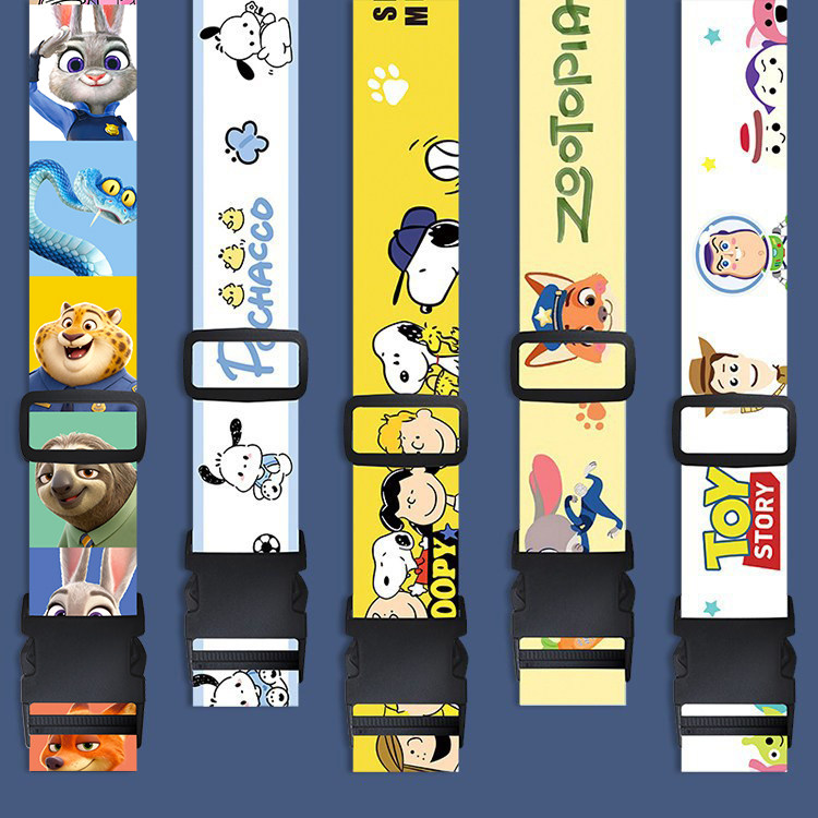 新款行李箱绑带卡通防爆旅游拉杆箱捆绑绳子一字十字固定打包神器