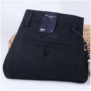 亲肤舒适宽松直筒纯色百搭长裤 商务休闲裤 莫代尔棉质男士 秋冬厚款