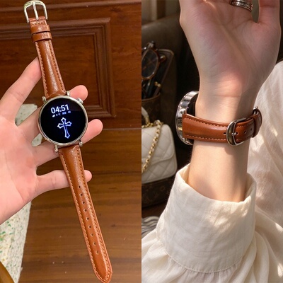 秋冬款皮表带适用于GT7654/41mm系列表带亮面皮质watch56 42mm女