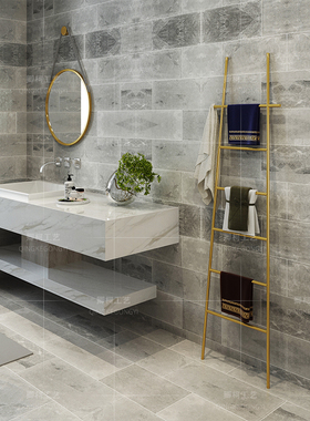 北欧梯子毛巾架落地式免打孔卫生间置物架浴室架收纳架挂衣架黑色