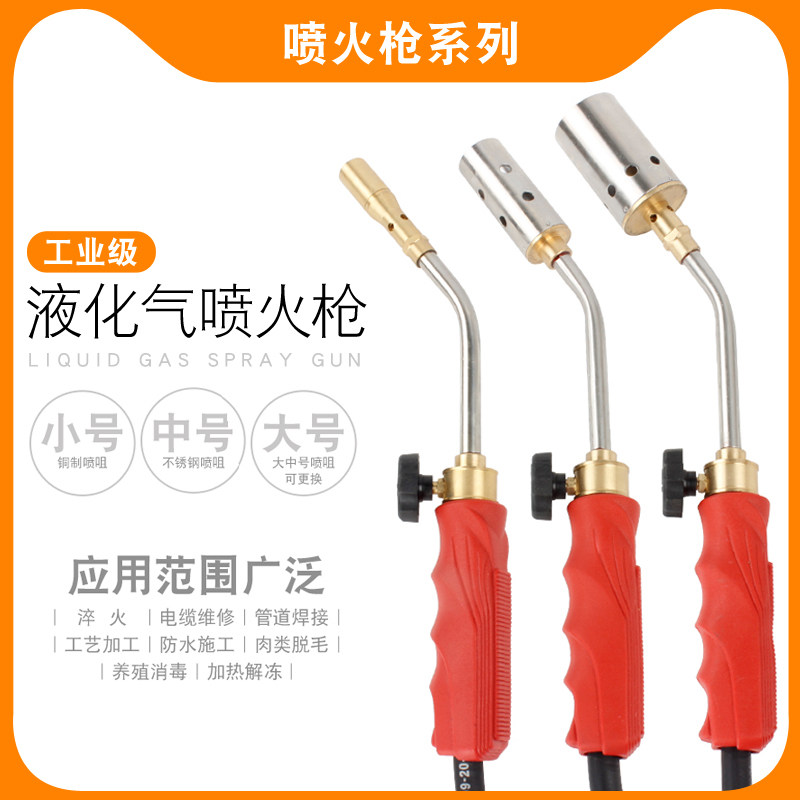龙行者液化气喷火枪家用烧猪毛喷火抢防水煤气喷枪高温焊枪烧肉器