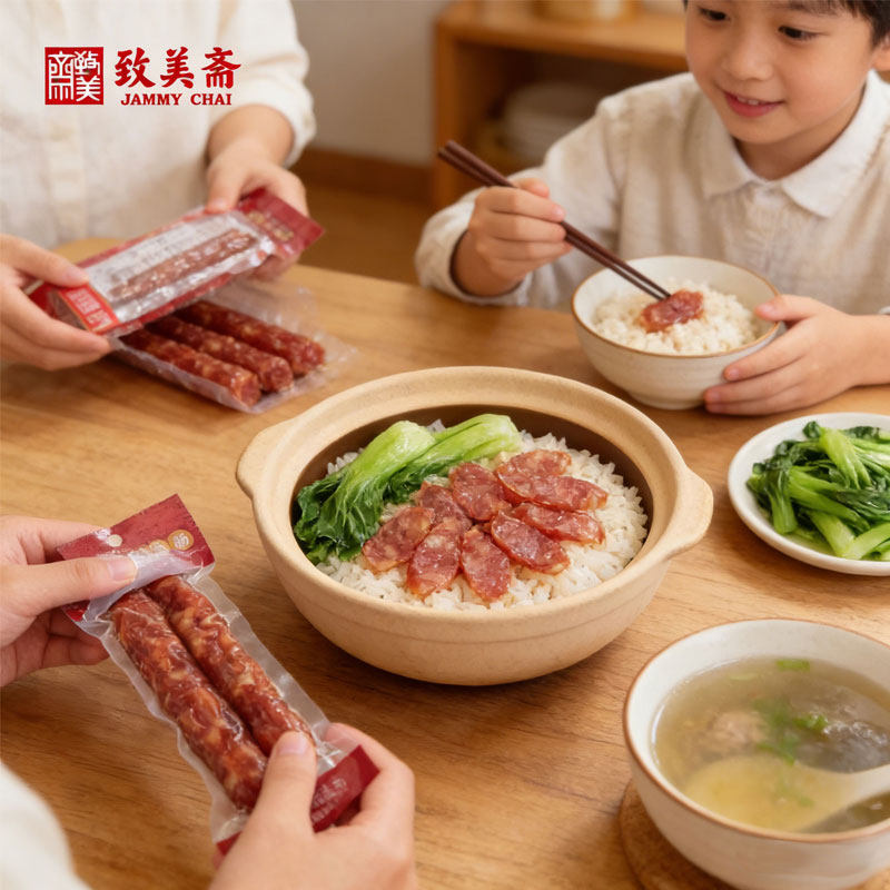 【中华老字号】致美斋煲仔饭广式腊肠即食袋装家庭装传统工艺