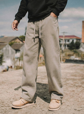 兔先森丝滑如缎的触感春夏季莱赛尔天丝直筒休闲裤子男士垂感长裤