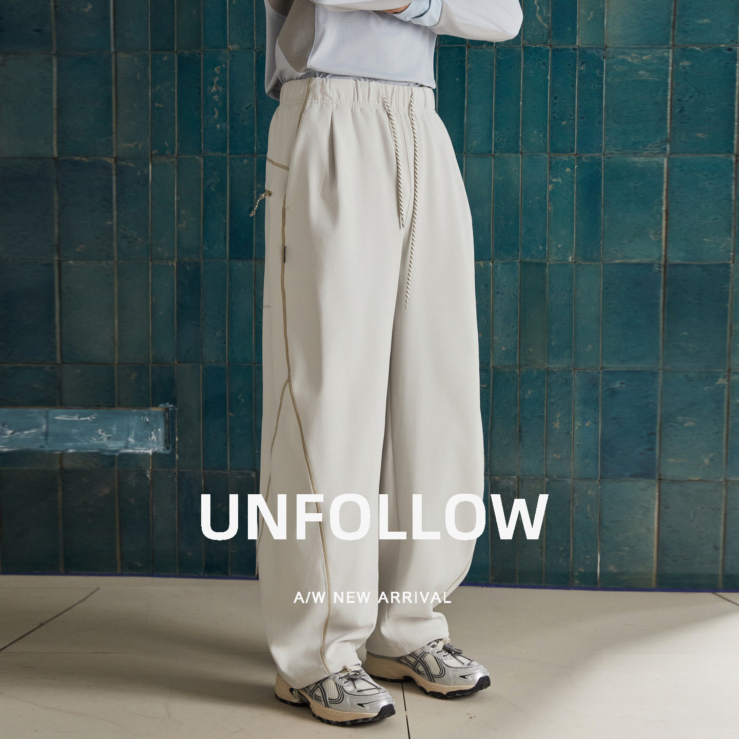 【机能风】UNFOLLOW分割阔腿休闲卫裤男夏季新款高级感户外长裤子