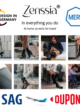Zenssia Germany Compression Socks for Long Flights 20-30mmHg
