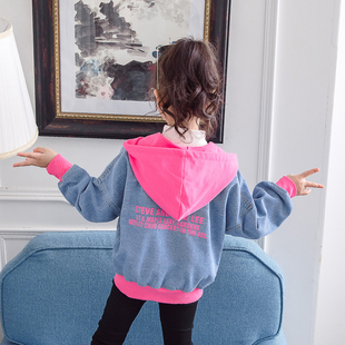 2022新款女童秋天牛仔外套韩版儿童洋气休闲夹克女孩中大童上衣潮