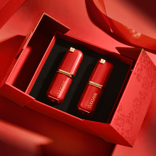 欧卡尚保湿温变唇膏抗皱紧致口红2支礼盒装高颜值送女友闺蜜素颜