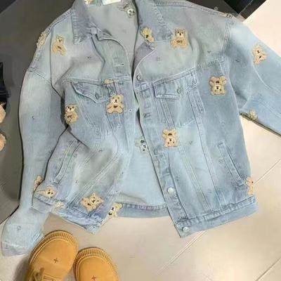 大码胖MM牛仔外套女2025春秋