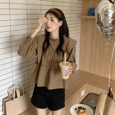 上衣长袖设计感2024新款小众宽松